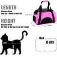 thumbnail image 2 of Cat Carrier,Soft-Sided Pet Travel Carrier for Cats,Dogs Puppy Comfort Portable Foldable Pet Bag Airline Approved (Small Rosered), 2 of 6