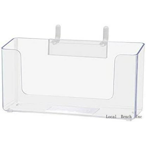 5" W Brochure Holder Value Pack Of 6 Menu Display Postcard Peg Board Mount Booklet Maps Literature Printed Material Organizer Horizontal