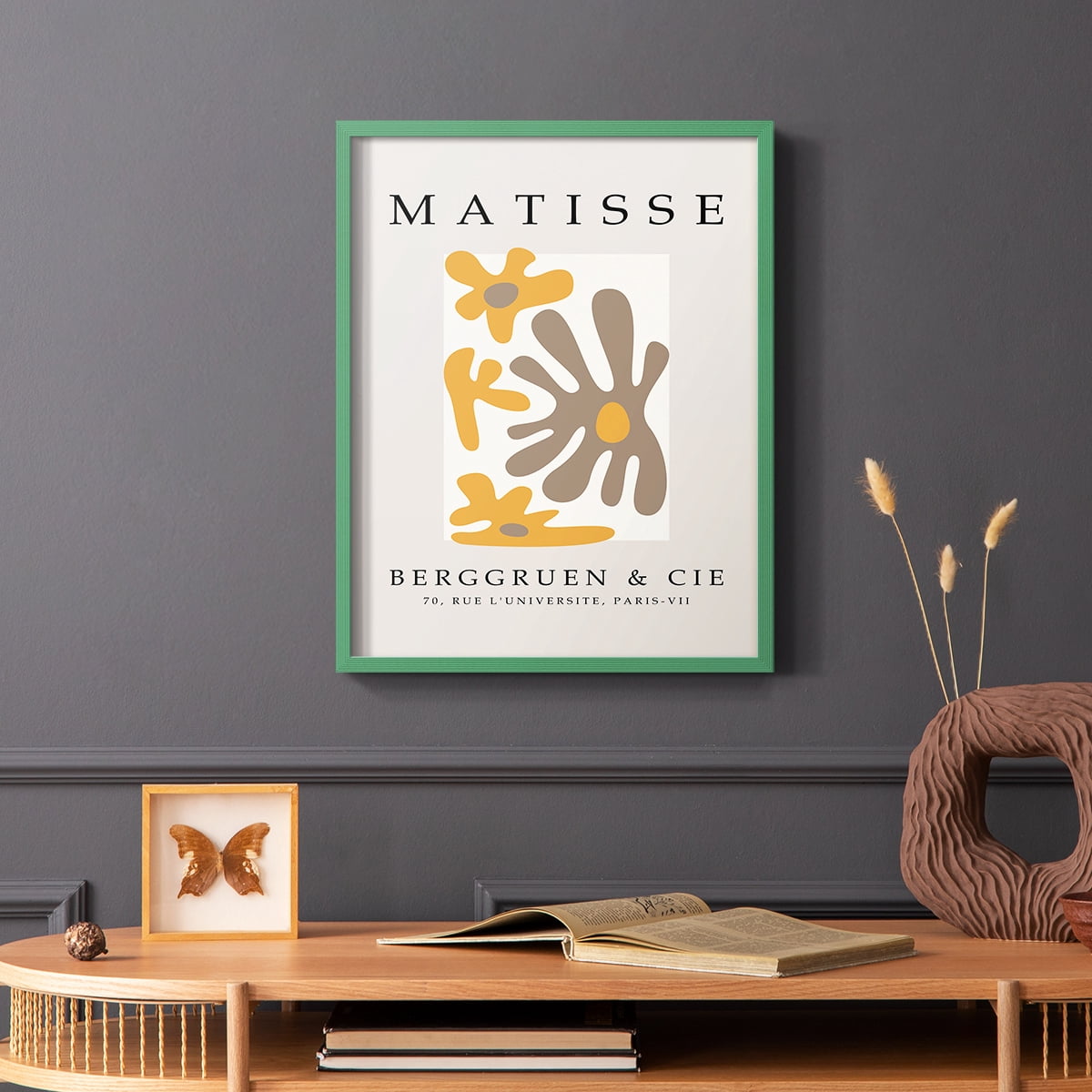 Matisse CCCXLIII in Green Solid Wood 8 x 10 Framed Print