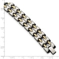 thumbnail image 5 of Diamond2Deal Stainless Steel Polished Yellow IP-Plated Link Bracelet for Men 8.75", 5 of 6