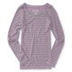 thumbnail image 2 of Aeropostale Womens Striped Ls Graphic T-Shirt, PÃºrpura, Small Aeropostale Camiseta grÃ¡fica, 2 of 2
