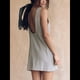 thumbnail image 4 of Vestido Corto Informal de Verano para Mujer, de Algodón y , con Cuello Redondo, Sin Mangas y Espalda Abierta, Ideal para Playa y Sol. Gris S, 4 of 8
