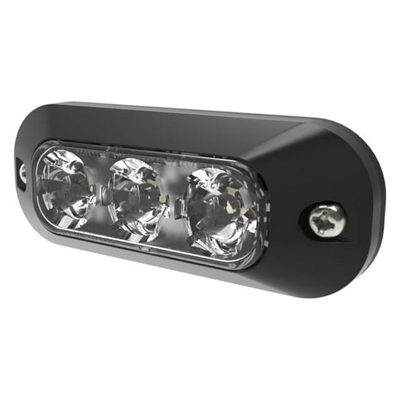 Bolt-on Mount Amber 3 LED Strobe Light - 5.5 in.