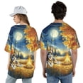 thumbnail image 5 of Hello Fall Alaskan Malamute Enjoys Warm Campfire Autumn Night Bright Moon All Over Print 3D Baseball Shirt Alaska Mal Dog Lovers Gifts Softball Sport - 01008, 5 of 6