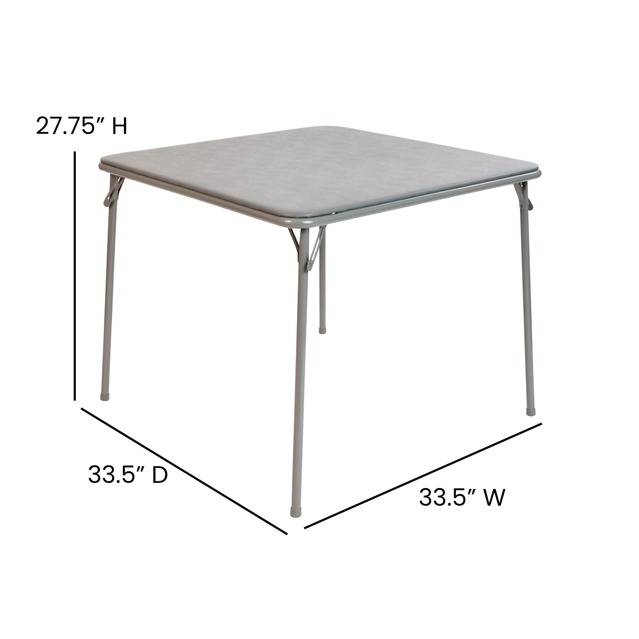 Flash Furniture Vinyl Padded Folding Card Table, Gray photo 6