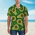 thumbnail image 4 of Daiia Big Colorful Avocados Hawaiian Shirt for Men Gentle Cotton Regular Short Sleeve Casual-Small, 4 of 9