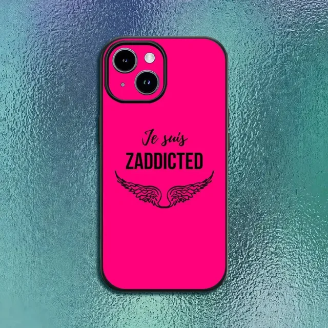 Light luxury Pattern Fashion Z-Zadig and V-VoltaireS Phone Case For 11 12 13 14 15 16Pro Max mini Plus Classic black soft shell