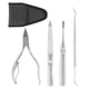 thumbnail image 2 of 4pcs Stainless Steel Nail Clipper Set Professional Pedicure Knife Manicure Tool Set, 2 of 4
