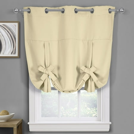 Small Grommet Curtains Ava Room Darkening Tie Up Shade With Grommets, Curtains for Small Window ( 46