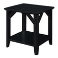 thumbnail image 1 of Convenience Concepts Winston Table d'Appoint avec Étagère en Bois Noir, 1 of 7