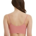 thumbnail image 4 of Coobie Seamless V-Neck Lace Trim Bra 9042, Everyday Bra for Women,Pink Ginger,One Size, 4 of 7