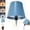 Blue, variant on PETGLE Wireless Bottle Lamp,3 Color Stepless Dimming Wireless Wine Bottle Lamp, USB Rechargeable Touch LED Wine Bottle Lights for Home,Bar,Camping,Travel
