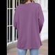 thumbnail image 4 of Blusas de Mujer de Larga con Cuello en V, Túnicas Casuales, Camisas Básicas, Blusas Holgadas Púrpura XL, 4 of 7