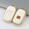 thumbnail image 4 of Key Fob Cover Compatible with Honda Accord Civic HR-V CR-V Pilot Sport SI EX EX-L Touring 2022-2026 Keychain Case Holder Protector,White,  Keyring, 4 of 6