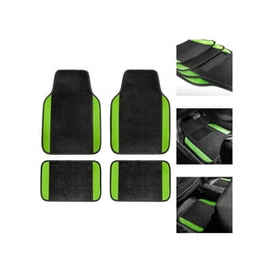 Tuqiang Car floor mats for Toyota for 4Runner Hybrid Plush-tread floor mats Suede Black and green