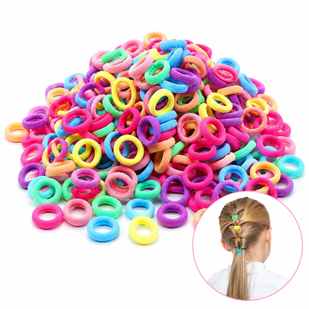 Artrylin Baby Hair Ties for Girls,100Pcs Premium Nylon Hair Ties,Seamless No Crease Ponytail Holders,Soft Elastic Hair Bands for Girls Kids,1 inch Assorted Colors Hair Bands