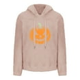 thumbnail image 4 of Sakmal Cute Hoodies Women Plus Size Halloween Pumpkin Print Pink Tops Trendy Hoodies with Pockets, 4 of 5