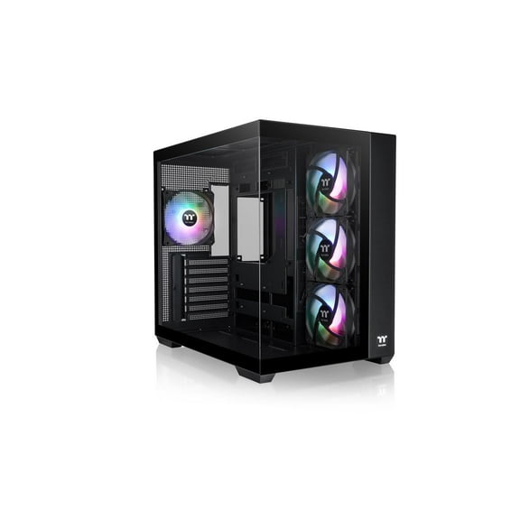 Thermaltake View 380 TG ARGB Black ATX Case; 4x120mm ARGB Fans Included; Supports Hidden-Connector Motherboard; Front & Side Dual Tempered Glass Panel; CA-1Z2-00M1WN-00; 3 Year Warranty