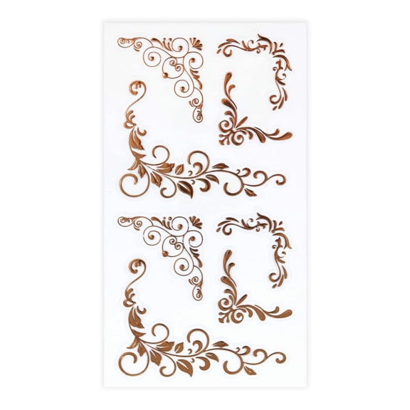 Recollections Rose Gold Corner Stickers, 12 Pack