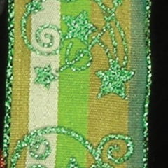 The Ribbon People Green Striped Wired Craft Ribbon 1.5" x 27 Yards