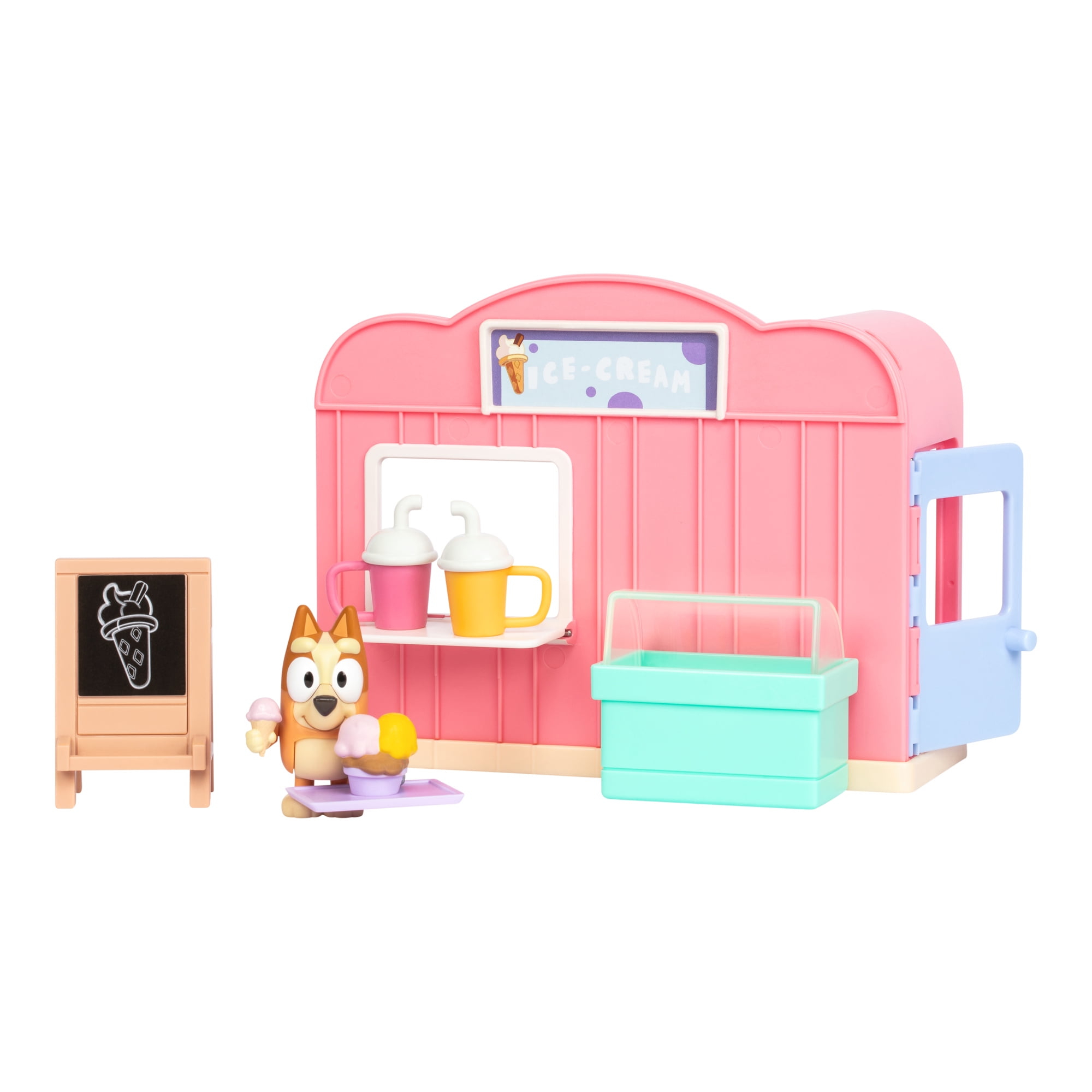 Bluey Mini Playset Ice Cream Shop, Toddler Child, Blue, Play Food, ABS 4.90 inches