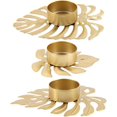 thumbnail image 1 of 3pcs Leaf Candle Holder Tealight Candle Holder Metal Candle Cups for Coffee Table Dining Table Table, 1 of 5