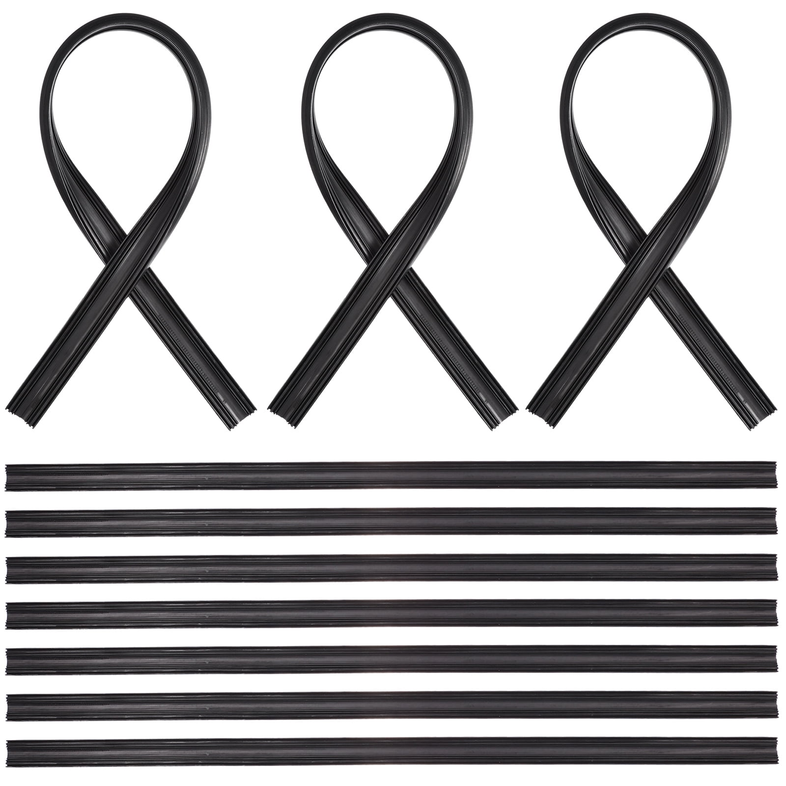 MOVTOTOP 10Pcs Automobile Windshield Wiper Blades Refills Rubber Strips Wiper Strip