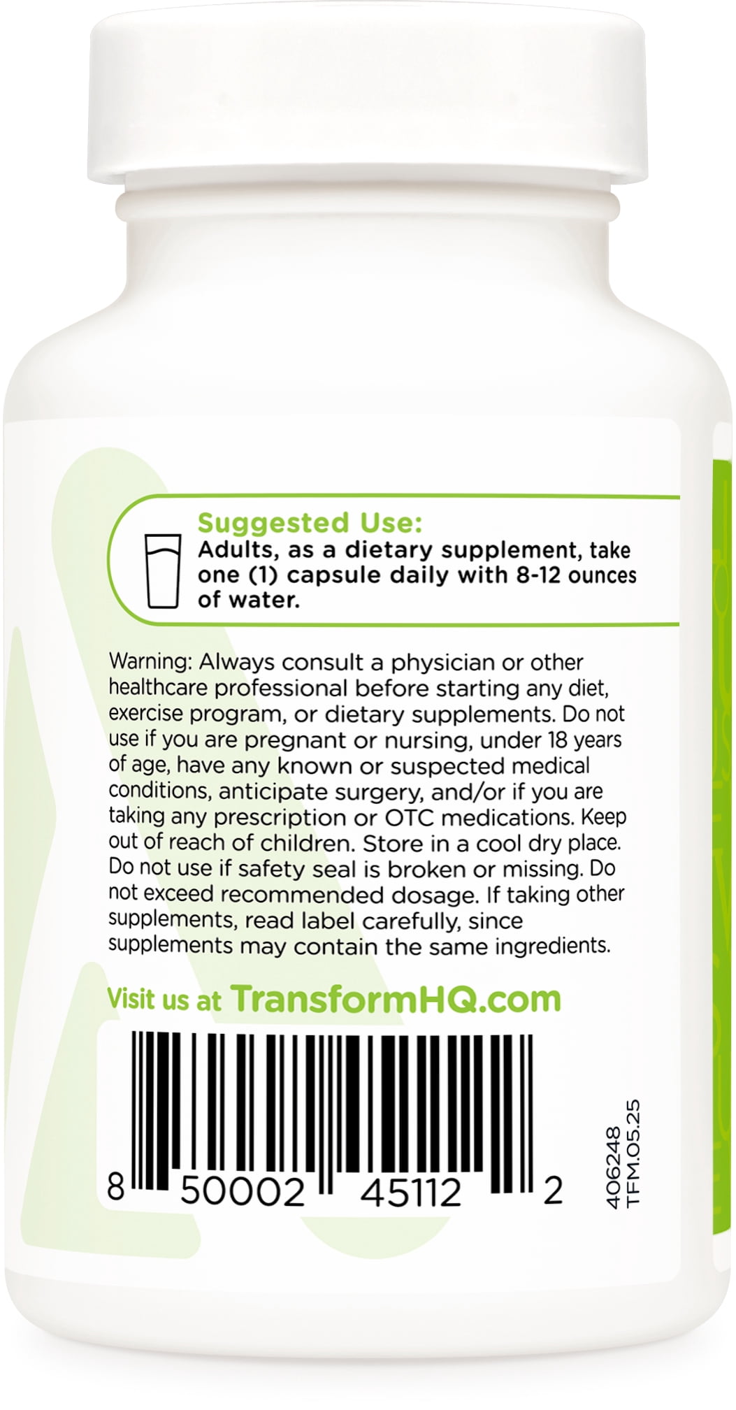 TransformHQ Probiotic (>10 Billion CFU) with Prebiotic + Digestive Enzymes Supplement, 28 Capsules