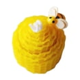thumbnail image 1 of 3D Bee Honey Fragrance Candle - Yellow Beeswax, Handmade, Round Base, Honeycomb Design, Unique Decor/Gift, 1 of 6