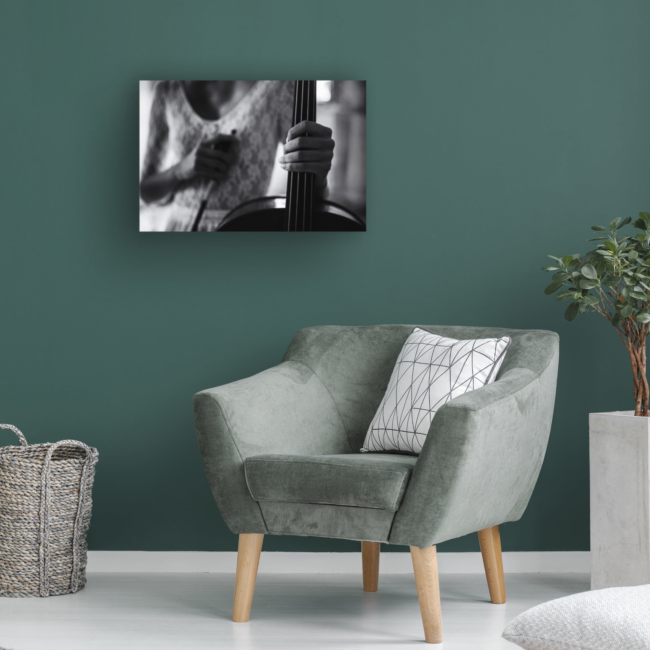 Canvas Wall Art - Roswitha Schleicher-Schwarz 'Break For The Cello' Wall Art for Living Room, Bedroom, or Office D?cor by Trademark Fine Art - 32 x 22 Inches