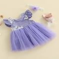 thumbnail image 3 of Robe Formelle de Princesse Fleurie pour Bébé Fille Robe de Fête d'Anniversaire Robe Tutu, 3 of 8