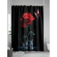 thumbnail image 5 of Fsddascl Red Roses Shower Curtain Set - 60" x 72" Washable Bathtub Curtain with 12 Hooks, Modern Art Splash Flowers Butterfly Waterproof Fabric Stall Shower Curtains for Bathroom/Bathtub Décor, 5 of 6
