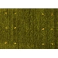 thumbnail image 1 of Ahgly Company Machine Washable Indoor Rectangle Abstract Yellow Contemporary Area Rugs, 7' x 10', 1 of 4