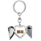 thumbnail image 1 of Aliento la riqueza cuerpo calidad valor Llavero de alas de ángel en forma de corazón, 1 of 3