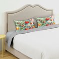 thumbnail image 3 of Yayeee Pillowcase Queen Size Set of 2 Satin Wrinkle Resistant Pillow Case, Green Floral Tomatoes, 3 of 7