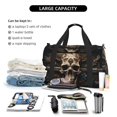 thumbnail image 5 of Rocae Metal Style Horned Skull Print Hand Travel Bag Travel Duffel Bag and Fitness Bag, Women's Waterproof Weekend Tote, Men's Travel and Fitness Essentials, 5 of 7