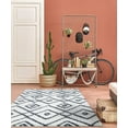 thumbnail image 2 of Lapis Vienna 3x5 Geometric Shaggy Area Rug in White Grey, 2 of 6