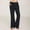 Black, variant on Women's Casual Solid Color High Waist Flared Loose Linen Pants For Summer Womens Casual Plaid Leggings Stretchy Work Pants Dress Pants Straight Leg Corduroy Pants Womens Business Casual Womens Pants