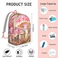 thumbnail image 5 of Whimsical Fairy Tale Mushroom Backpack, Waterproof School Bag with Boho and Woodland Mushroom Pattern, 5 of 5