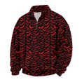 thumbnail image 5 of IYYVV Halloween Quarter Zip Up Sweaters for Men Lightweight Mock Neck Pullover Casual Pumpkin Printed Sweaters Red XL, 5 of 6