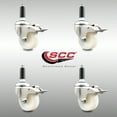 thumbnail image 2 of 3 Inch 316SS Nylon Wheel Swivel 7/8 Inch Expanding Stem Caster Set Lock Brake, 2 of 2