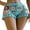 Sky Blue, variant on Women Swimsuit Crochet Shorts Y2k Hollow Out Knit Floral Patchwork Boho Short Pants Beach Coverup Drawstring Bottoms