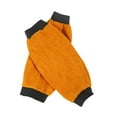 thumbnail image 2 of Dualoai 2 Pieces PU Leather Welding Sleeves Welding Arm Guard for Industrial Camping Yellow, 2 of 9