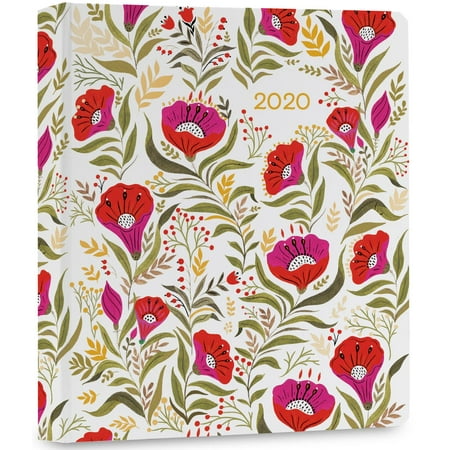 - 2020 High Note Dinara's Red Floral in Gold 18-Month Weekly Hardcover Planner (Other)