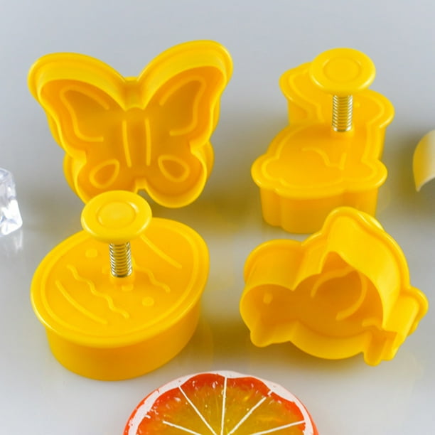 Aofa 8 pièces/ensemble emporte-pièces de Pâques 3D gaufrage Cookie Stamper  moules à biscuits en plastique lapin lapin oeuf papillon fleur panier  timbres pour bricolage gâteau fournitures de cuisson 