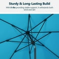 thumbnail image 2 of Mayincolor 11 ft Outdoor Patio Umbrella with Crank and Tilt, 8-Rib Design, Blue, 2 of 7