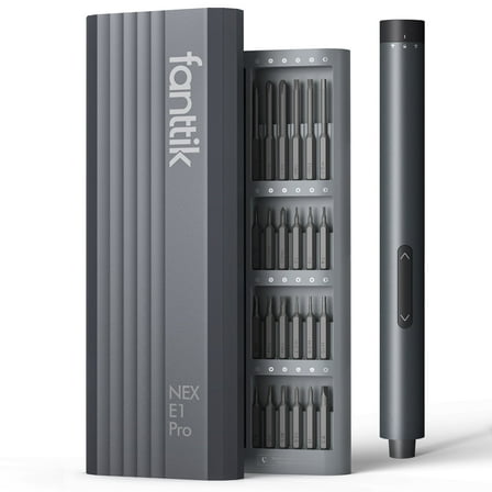 Fanttik E1 Pro 3.7V (Not led) Cordless Electric Screwdriver Kit, 3 N.m Torque with 24 Magnetic Bits, Quick-Charge Battery & Magnetic Holder - Ideal for Electronics Repair (Phones, Laptops, Watches)