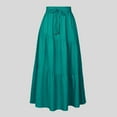 thumbnail image 2 of vigerkar Women’s Pleated A-Line Skirt Summer Elastic High Waisted Tiered Casual Long Skirts 2025 Green, S, 2 of 4