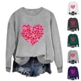 thumbnail image 1 of Yuyuzo Chandails en Molleton pour Femmes Décontractés Saint-Valentin Manches Longues Col Rond Ample Ajusté Mince Chandail Tops, 1 of 5
