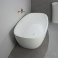 thumbnail image 2 of Clovis 65x29.5" Solid Surface Modern Resin Freestanding Bathtub in White, 2 of 7